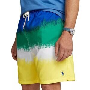 NWT Polo Ralph Lauren Mens Big & Tall Striped Traveler Swim Trunks Size XL Tall